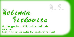 melinda vitkovits business card